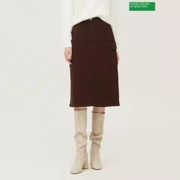 Benetton Cargo H Line Skirt Baske1361 Br Braun/42