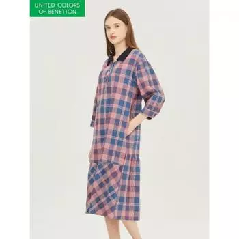 Benetton Knit Collar Dress Baop93331 BL/42