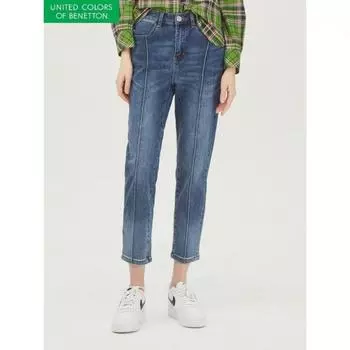 Benetton Loom Line Baggy Denim Pants Badp09311 IN/42