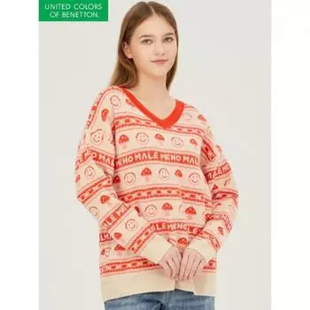 Benetton Mushroom Smile Knit Bakp49361 OR/OS