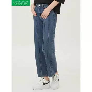 Benetton Non Spun Incision Uniform Denim Pants Badp18341 IN/42