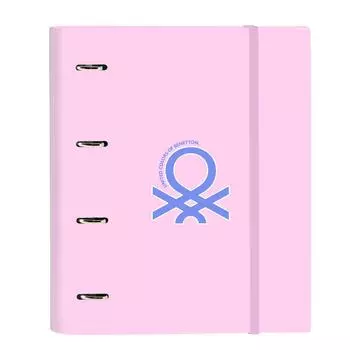 Benetton Pink Rose ring binder (27 x 32 x 3.5 cm)