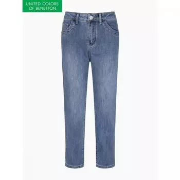 Джинсовые брюки прямого кроя Benetton Pocket Point Badpa3411 BK/42