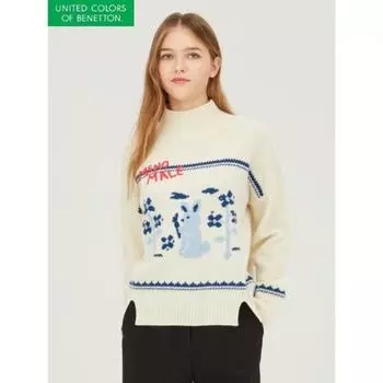 Benetton Rabbit Turtleneck Knit Bakpb3461 IV/OS