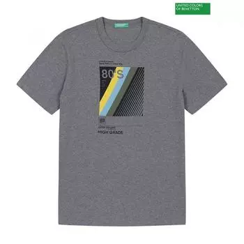 BeneTTon Regular FiT PrinT T shirT 3s 3yr3u102r WH_white/L