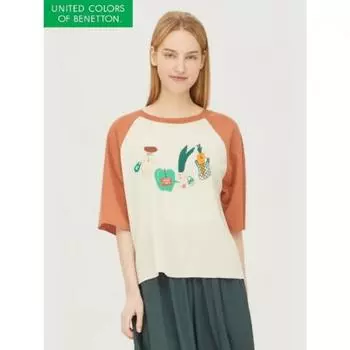 Benetton Tukata Raglan Color Knit Bakp52331 BR/OS