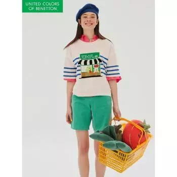 Benetton Tukata Stripe Mix Knit Bakpb3431 WH/OS
