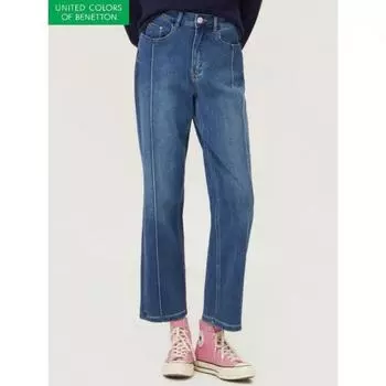 Benetton Unifying Incision Denim Pants Badp54361 IN/42