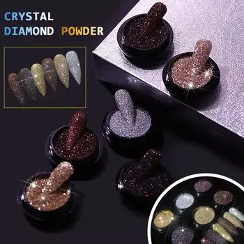 Bengdi Crystal Diamond Powder 6 цветов, измельченный алмазный порошок One Size