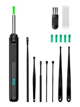 BENRIKATU Earpick Innovative 5 Ultra Fine IP67 со светодиодной подсветкой Wireless Ear Earwax Earpick IOS Android Японская инструкция по эксплуатации в комплекте 5 миллионов камер,