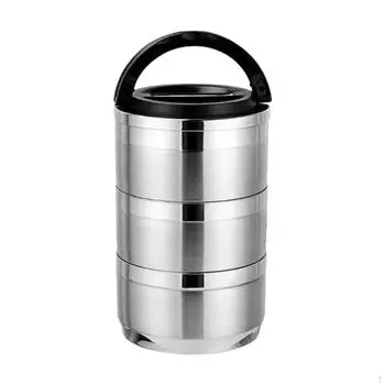 Bento Box для взрослых, контейнер для хранения еды для работы в офисе, кемпинга, детей 3 Layer