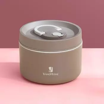 Bento Ланч-бокс многослойный из нержавеющей стали Bento Box Контейнер для хранения еды Портативный термос Банка для еды Детская коробка Bento коричневый