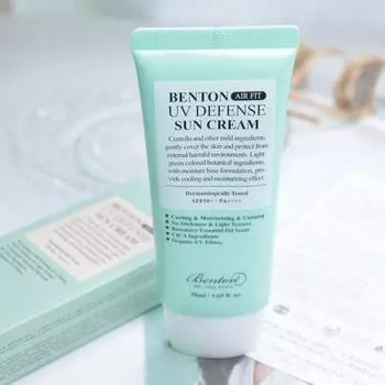 BENTON Air Fit UV Defense Sun Cream SPF50+ PA++++, корейская косметика, Kbeauty, образец