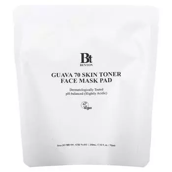 Benton, Guava 70 Skin Toner Beauty Face Mask Pads, 70 листов, 7,10 жидких унций (210 мл)