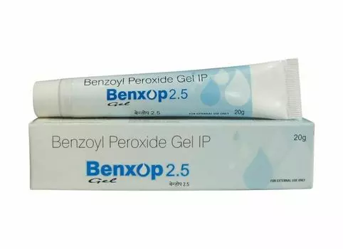 Benxop 2,5% бензоилпероксид гель на водной основе 20 г против прыщей