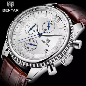 BENYAR мужские часы модные лучшие люксовые бренды кварцевые спортивные часы с хронографом военные золотые часы