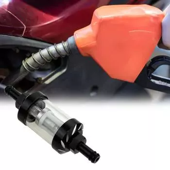 Бензиновый фильтр Съемный топливный алюминиевый линейный прозрачный нержавеющий газовый фильтр для мотоцикла зелёный