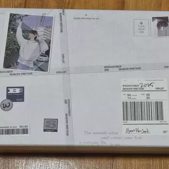 Beon Woo-seok 2025 Season s Greetings Unsealed Sell Preorder Benefit Card Включает/ Описание продукта Обязательно к прочтению