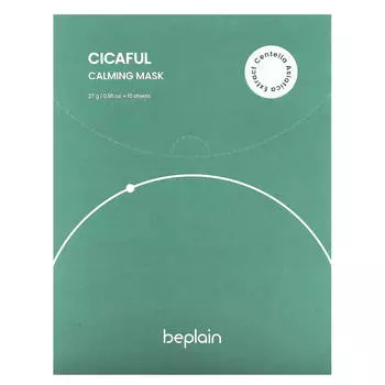 Beplain, Cicaful Calming Beauty Mask, 10 sheet masks, 27g (0.95 oz) each