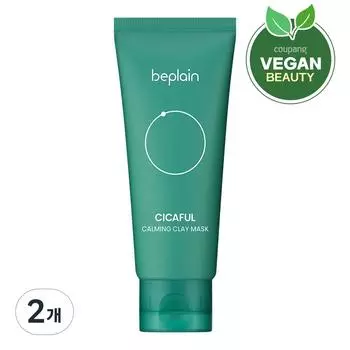 BePlain Cicaful Calming Clay Pack 100ml, 1 pack, 2 pieces