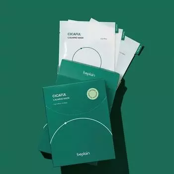 BePlain Cicaful Calming Mask 10 sheets 1 Centella Asiatica Moisture Soothing Mask Pack