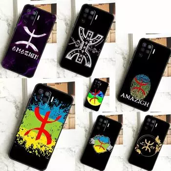 Берберский флаг амазиг для OPPO A17 A16 A15 A79 A58 A78 A98 A74 A94 A77 A5 A9 A96 A76 A52 A72 A53S A54S A57S чехол OPPO A76