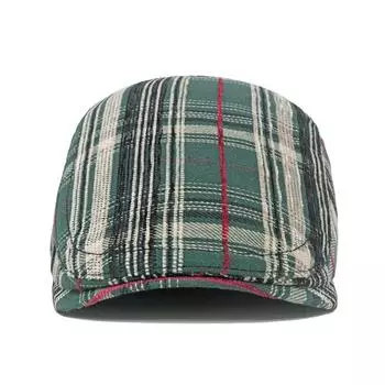 Берет для мужчин и женщин в стиле ретро, клетчатая кепка Ivy Newsboy, плоская кепка, регулируемый берет художника, шляпа, мужские и женские осенне-зимние береты чёрный