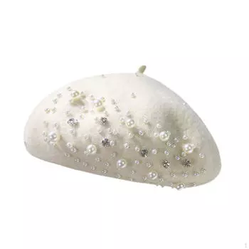 Берет для женщин шапочка-бини сценическое представление подарок на день рождения бежевый