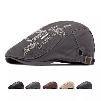 Берет, мужские британские винтажные кепки газетчика, женские хлопковые повседневные шапки художников в стиле Гэтсби, шляпа Gorro Hombre Boina Driver Ivy Hat чёрный
