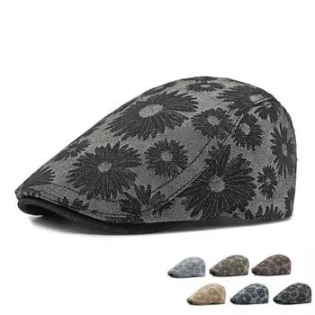 Берет с принтом, женская кепка, кепка вперед, кепки газетчика, шляпы художников Гэтсби хаки