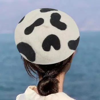 Берет с рисунком коровы, шляпа художника для уличных путешествий, подарок на день рождения для женщин и девочек