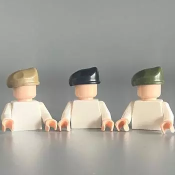 Берет, строительный блок из мелких частиц, совместимая фигурка, аксессуары для волос, шапка с шляпой, партия 0,1 кг