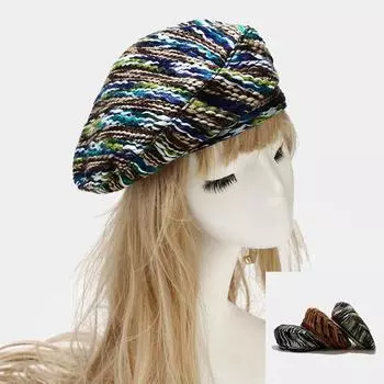 Берет в стиле бохо, женская европейско-американская ретро-шляпа художника, повседневная кепка газетчика M56-58cm