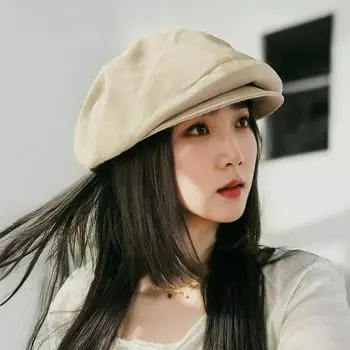 Берет винтажный повседневный универсальный восьмиугольный шляпа модный пригородный регулируемый летний джинсовый берет Adjustable