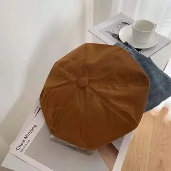 Берет женский кепи ретро шляпа утконос трендовые шляпы художника корейская британская восьмиугольная шляпа хаки