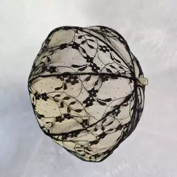 Берет женский личико маленький кружевной полный ромбовидный восьмиугольный шляпа художник шляпа универсальная ароматная шляпа бутон, прямые поставки коричневый