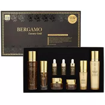 Bergamo Luxury Gold Intense Repair Skin Care Набор из 9 предметов