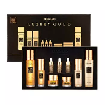 Bergamo Luxury Gold Skin Care Набор из 9 предметов