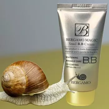 Bergamo Magic SNAIL BBCREAM 50мл / отбеливание, уход за морщинами, УФ-покрытие SPF50+PA+++ 50ml