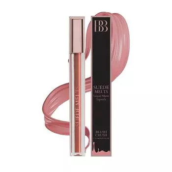 Bergamot Beaute Liquid Matte Lipstick Suede Melts Non Transfer Lip Color Водостойкая, до 8 часов ношения для женщин 2,1 мл (Румяна Давка) 2.1 ml