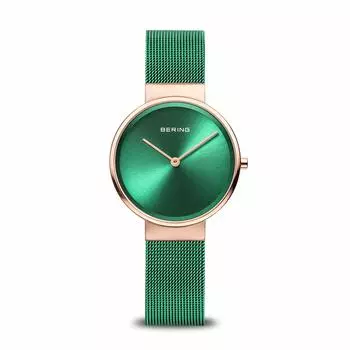 BERING аналоговые кварцевые классические коллекционные часы с ремешком из нержавеющей стали и сапфировым стеклом. Подлинный импортный продукт. Внутренняя гарантия 3 года. Сапфировое стекло. розового золота