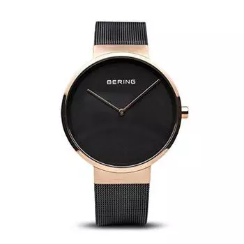 BERING Мужские и женские (унисекс) Аналоговые кварцевые классические коллекционные часы с ремешком из нержавеющей стали и сапфировым стеклом 14539-166 подлинный импортный продукт 3 года