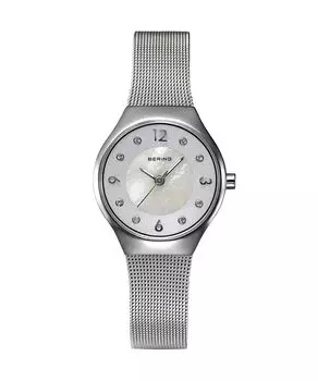 BERING Watch Classic Scandinavian Curving Mesh женские 11427-004-J [Обычный импорт] белый