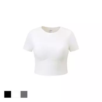 Berish Moo Brux Bra Top Круглый вырез Короткий рукав White L