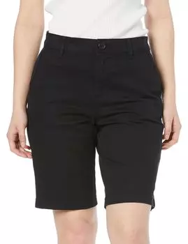 Bermuda Chino Shorts Mid Rise Slim Fit Black [Amazon Essentials] Women s XL-2XL