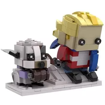 Бернард Собаки Швейцария Катание на лыжах Строительные блоки Brickheadz Фигурки Модели Детские игрушки Взрослые Подарки на день рождения и Рождество