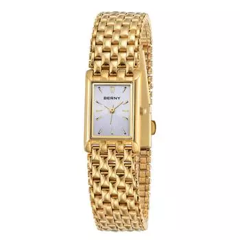 BERNY Quartz 3 ATM Water Luxury Gold Bracelet Tool Included Женские часы, Часы, Женские часы, Прочные, Часы, Золото белый