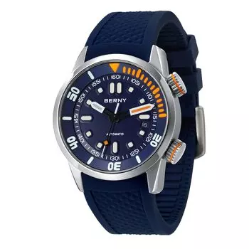 BERNY Watch Механические часы Часы Часы Автоматические часы для дайвинга 20ATM сапфировое стекло удобные силиконовые функции автоматического и ручного завода Мужские Мужские
