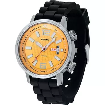 BERNY Watch Watch Автоматические механические часы для дайвинга Автоматические спортивные часы с силиконовым ремешком Водонепроницаемые 20ATM Сапфировое стекло Устойчиво к царапинам Супер золотой