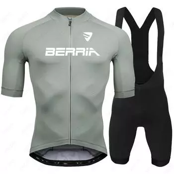BERRIA Велосипедный комплект 2024 летняя мужская велосипедная майка с коротким рукавом комплект одежды для велоспорта MTB велосипедная одежда Ropa Maillot Ciclismo S